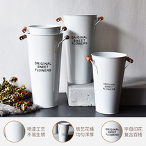 Dry Flowers Flowers Flower Arrangement Bucket Fields Garden House Ornaments Flower Barrel Flower Pots Flower flower Shop Flower Shop Flowers Iron sheet Bucket Hem