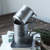 Japan Imports Retro Stainless Steel Mark Cup Large Capacity Creativity Easter Cup Iron Latch Warm State Community Fabric Lantern