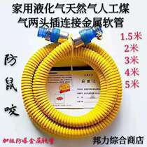 Household pipeline gas natural gas liquefied gas hose hose stove water heater stainless steel hose metal hose