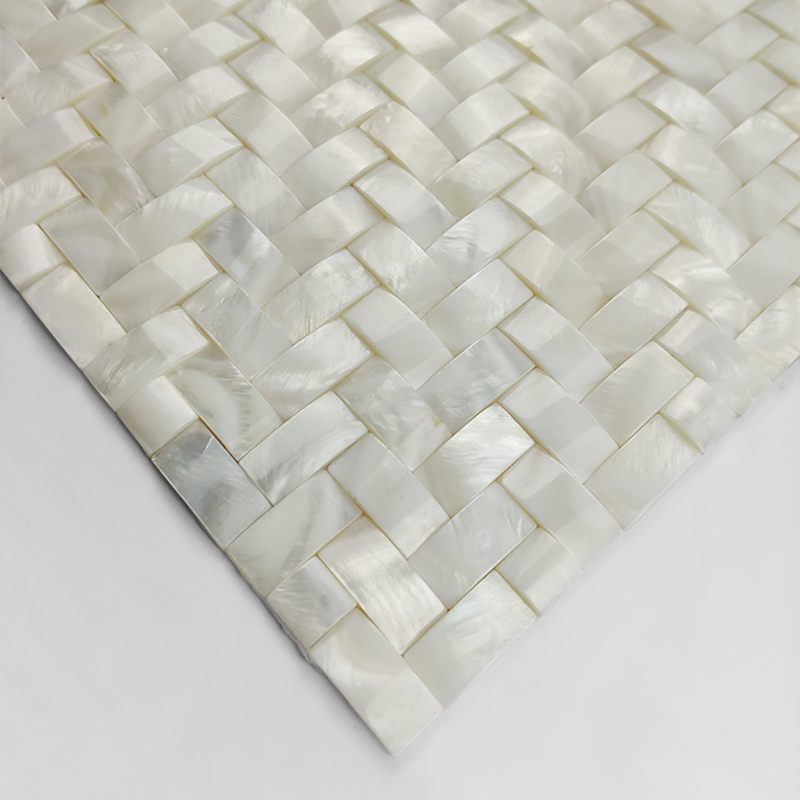 Convex solid shell mosaic magnetic brick white natural dense parquet TV background wall sticker bedroom living room bread brick