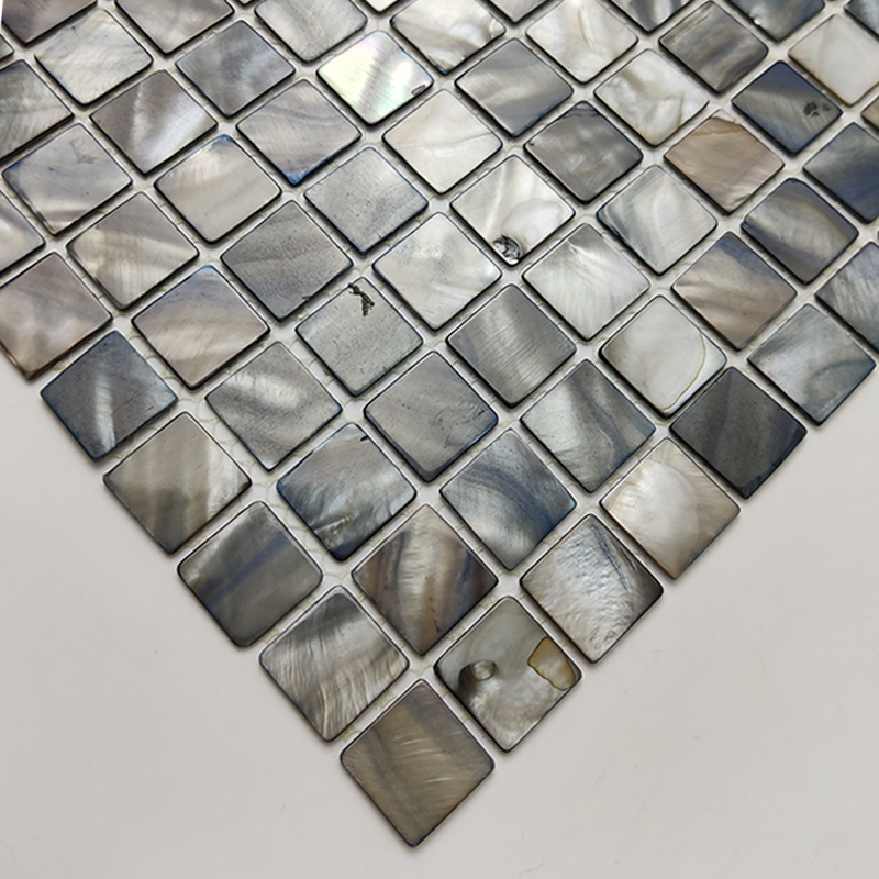 Natural Colored Shells Mosaic of Stained Tiles Background Wall Genguan Self-Glued Wall Stickup Collage-style Living Room