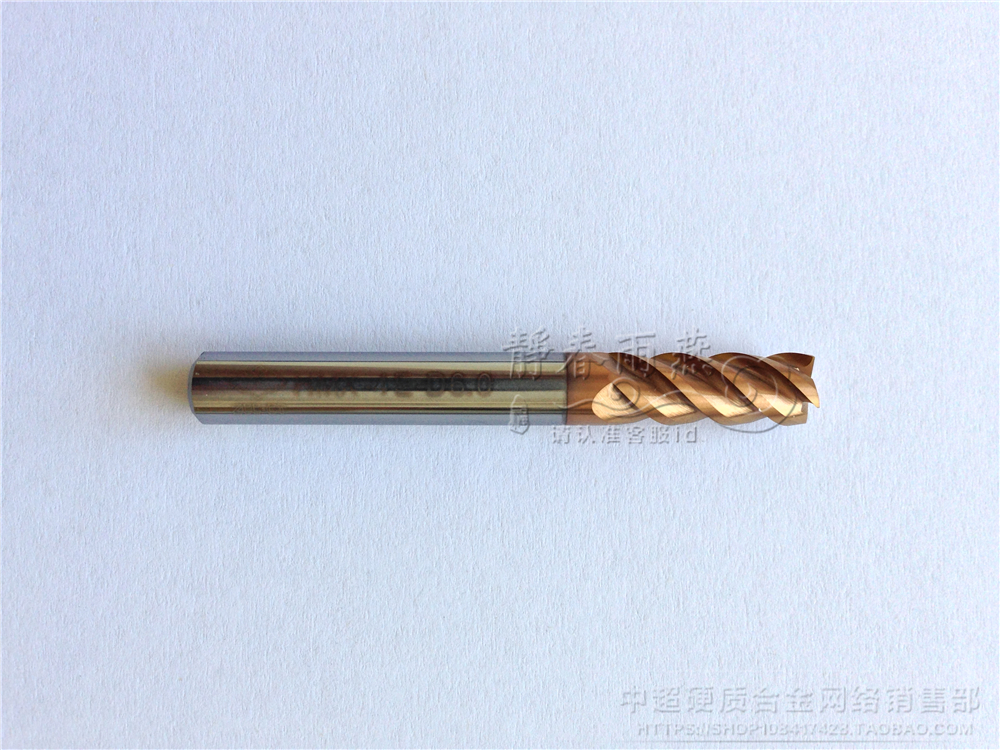 Zhuzhou diamond integral alloy vertical milling cutter HMX-4E-D6 0 strain drill 4 blades tungsten steel flat knife D6 high hardness