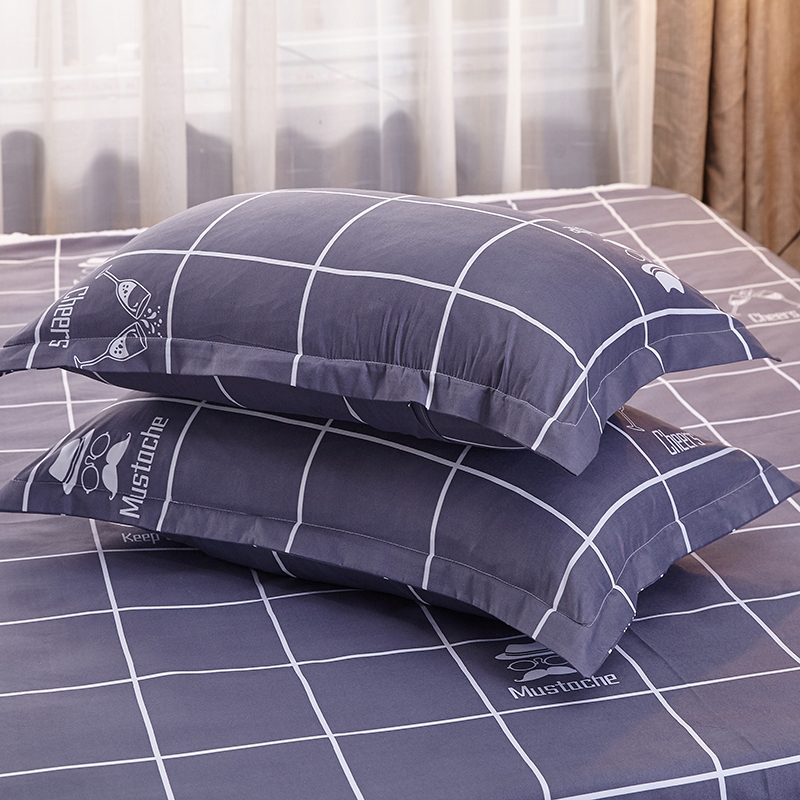 Ký túc xá sinh viên Người lớn Vỏ gối đơn giản Đơn 48 * 74cm [Vỏ gối đơn] gối cao su kim cương