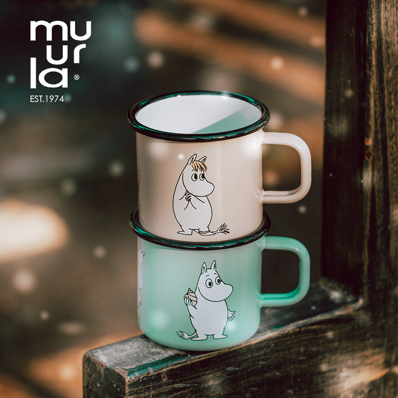 Finnish muurla Moomin enamel cup moomin cup kids cute water cup women's Nordic 370ml mug