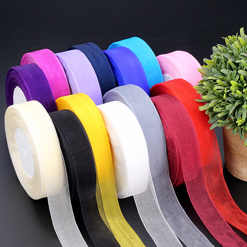 Ribbon Ribbon Ribbon Packaging Decorative Color Transparent Belt Cake Gift Box Decorative Streamer Bow Ribbon