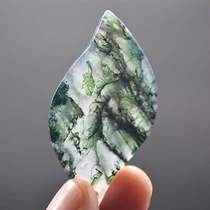 Nanjing Natural Rain Flower Stone Water Grass Manau Stone Water Drop Leaf Shape Small Pendant Necklace Pendant lovers