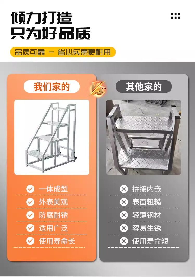 лестница 三步梯工业梯楼梯踏步台阶家用梯登高梯扶手梯户外定制小梯子加厚