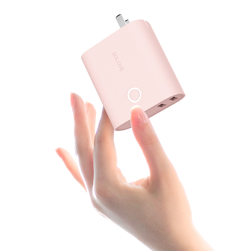 Solove Su Lok Po + sạc di động sạc du lịch kết hợp Mini 5000 mA với cắm sạc đầu thông minh nhanh phí điện thoại di động phổ biến điện thoại di động máy bay của Apple có thể mất X8P - Ngân hàng điện thoại di động sạc dự phòng 40000mah