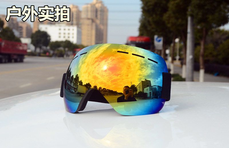 Ski goggles anti-fog sand-proof large spherical glasses men and women adult mountaineering snow goggles HX01 large