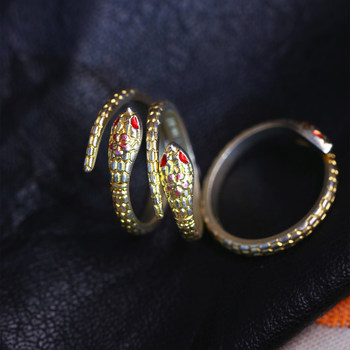 999 sterling silver pure silver snake ring ring opening adjustable women's ancient silver ring jewelry
