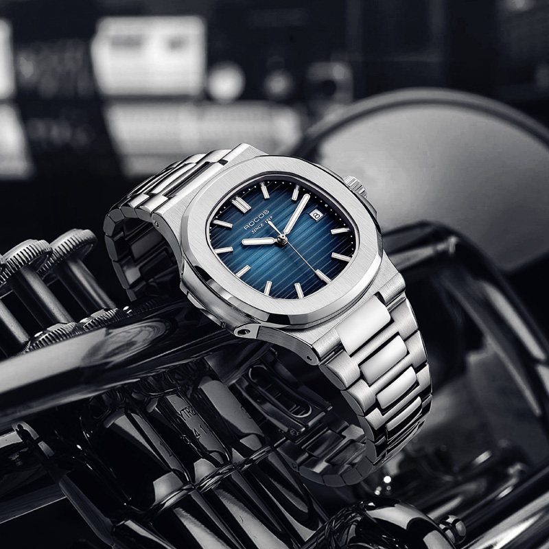 Rex ROCOS is the brand luminous trend fully automatic mechanical watch  men's steel belt men's watch waterproof ten