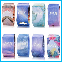 Aesthetic paper watch female papr watch German male student waterproof luminous play is not bad different-dimensional light magic watch