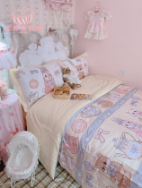 The cat original Showa and Cute Rabbit Toy Retro wind pure cotton full cotton bed taster 4 pieces