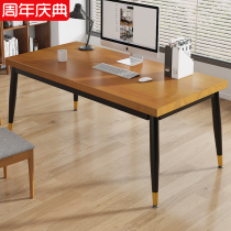 Solid wood computer desk desktop simple double modern desk home desk Nordic light luxury office gaming workbench