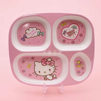 Frozen children's tableware cute cartoon baby eating supplementary food bowl princess aisha meal plate melamine plate