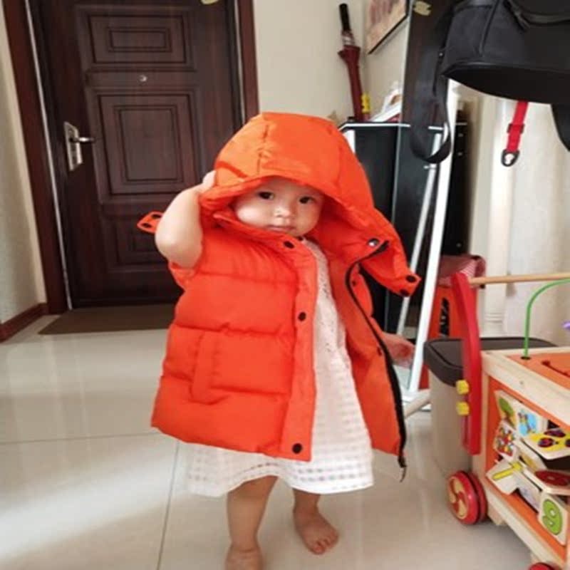 2018 trẻ em mùa thu đông xuống áo khoác cotton lụa dày vest bé trai và bé gái vest mẹ-con trong vest trẻ em áo thun trẻ em