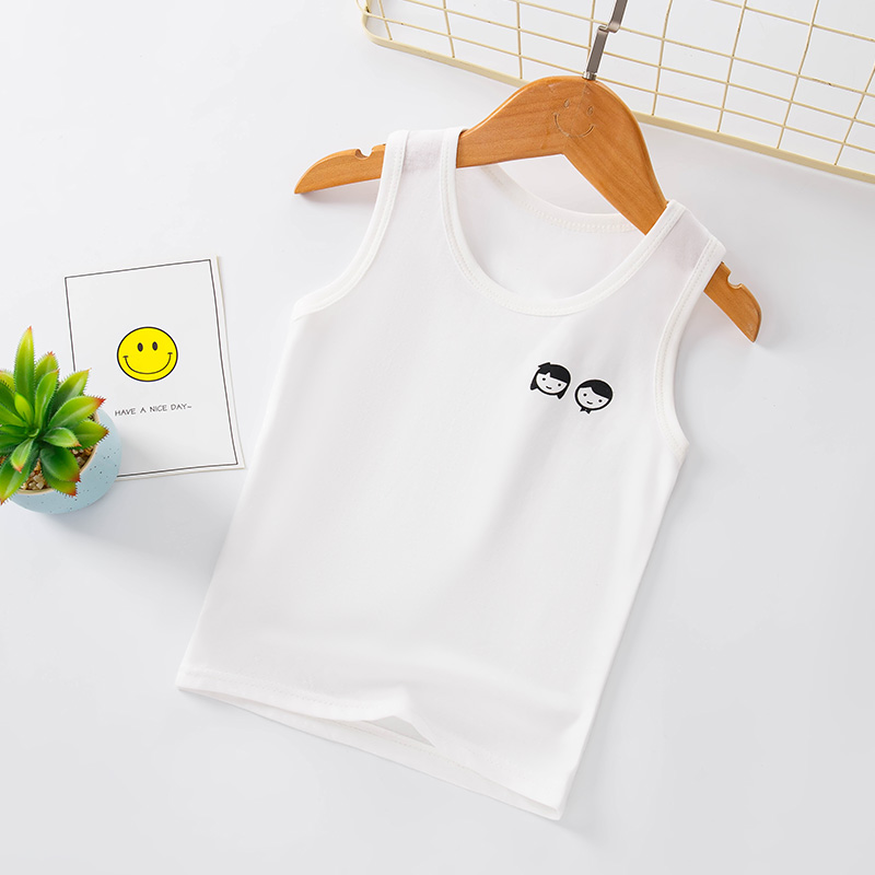 Childrens cậu bé mùa hè vest và cô gái con trai bông bên trong mặc trẻ em đáy mỏng trẻ em tay trong lớn childrens đồ ngủ T-shirt.