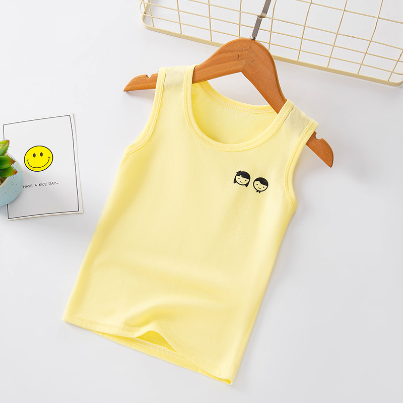 Childrens cậu bé mùa hè vest và cô gái con trai bông bên trong mặc trẻ em đáy mỏng trẻ em tay trong lớn childrens đồ ngủ T-shirt.