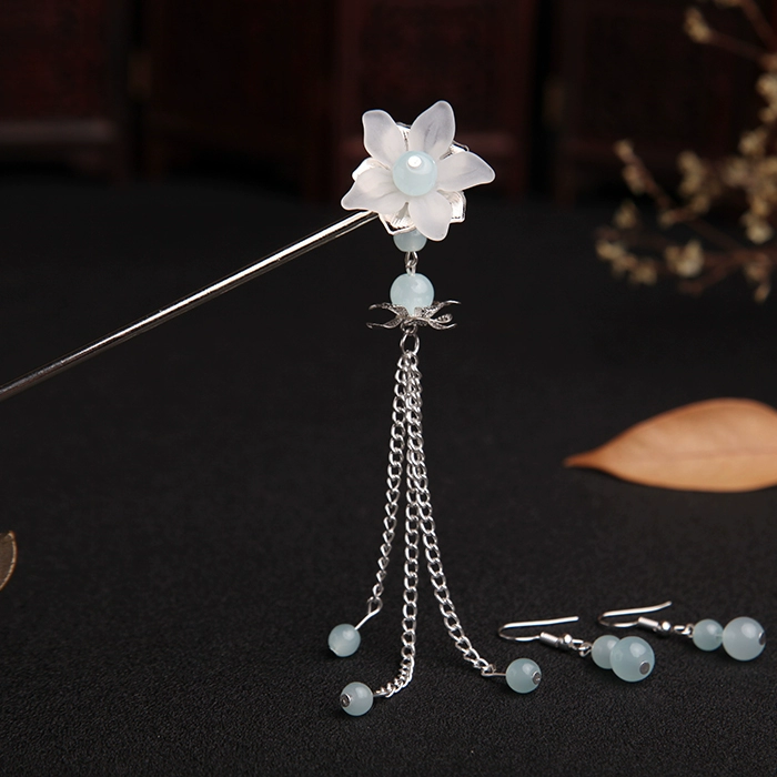 Kẹp tóc cổ điển retro bọ cạp cổ đại hàng ngày nhỏ tươi cổ tiara bước tua phụ nữ Hanfu hoang dã