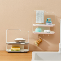 Wag cloth drain rack kitchen countertop supplies sponge brush scouring cloth cleaning wire ball storage rack