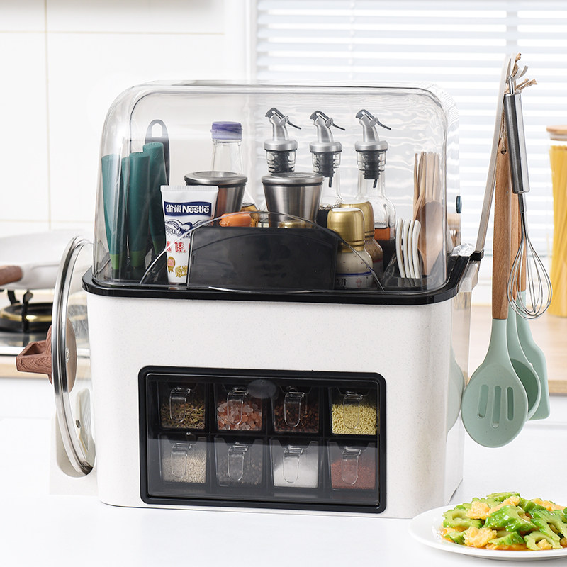 Kitchen Configuration Placement Frame Kitchenware Products Household large-oil salt sauce bottle jar combination kit package