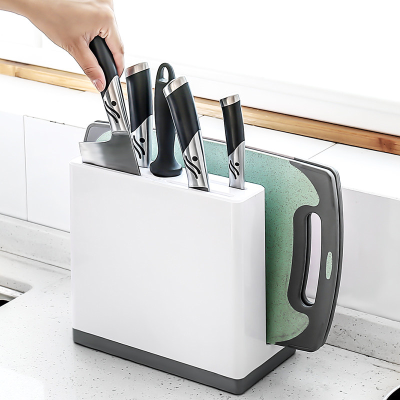 Knife holder shelve chopping block frame integrated kitchen multifunction cutting board rack Knife Holder Chopsticks Case Plate Cutter Containing shelf
