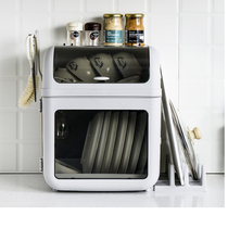 Put the bowl chopsticks storage box kitchen dish box drain cupboard plastic mini tableware household rack with lid