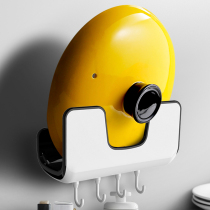 Pot cover rack wall-mounted non-punching with water multi-function hanger pendant storage kitchen supplies wall shelf