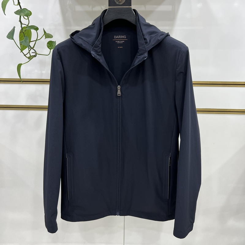9731 Spring and Autumn Outdoor Business Casual Stretch Hooded Jacket Windproof Fashionable Light Luxury Versatile Lightweight Men's Coat