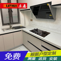 Hangzhou cabinet kitchen cabinet wardrobe balcony cabinet Whole house custom quartz stone countertop whole kitchen cabinet paint molded door