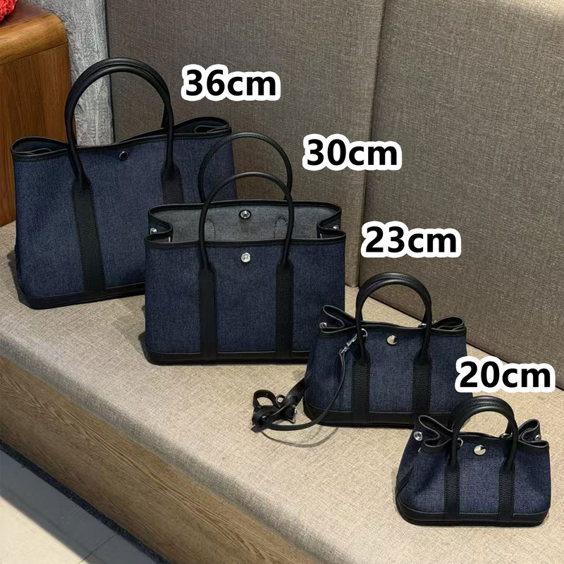 Women's Bag 2026 New Model Garden Party Denim with Leather Minimalist Style Garden Bag Handbag Tote Bag