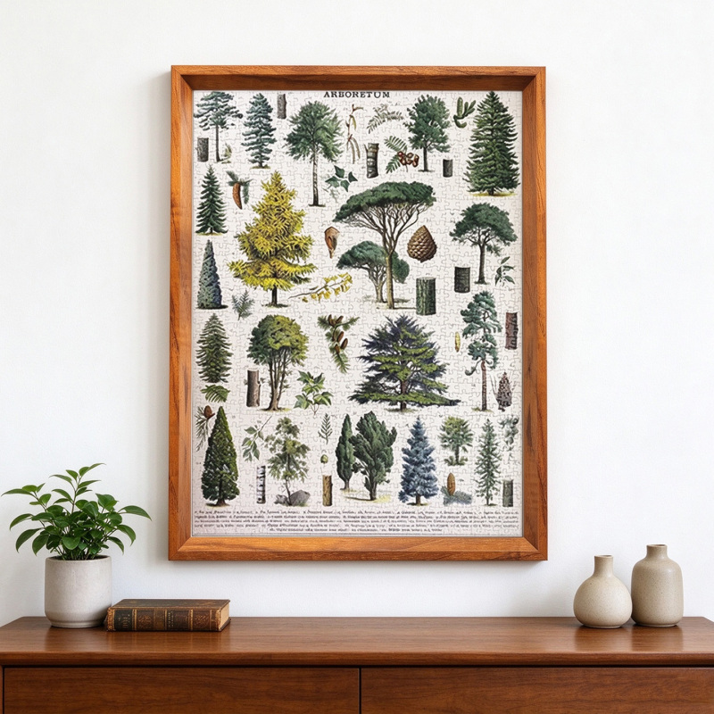 7055 Puzzle Frame Wall Hanging Cavallini American Retro Botanical Garden Flowers 1000 Pieces 500 Pieces Photo Frame Mounting