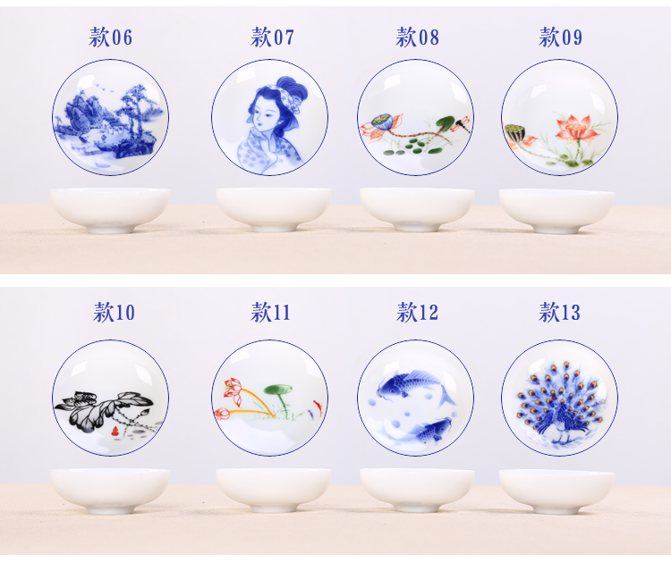 Bộ tách trà Kung Fu Bộ tách trà nhỏ Chén trà Chè men gốm sứ rỗng Cup Cup nhỏ Cup Cup Glaze Màu trung bình Master Cup Tea - Trà sứ bộ ấm trà cao cấp
