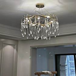 Italian Light Luxury Living Room Branch Chandelier Creative Personality Dining Room Bar Table Long Crystal Chandelier