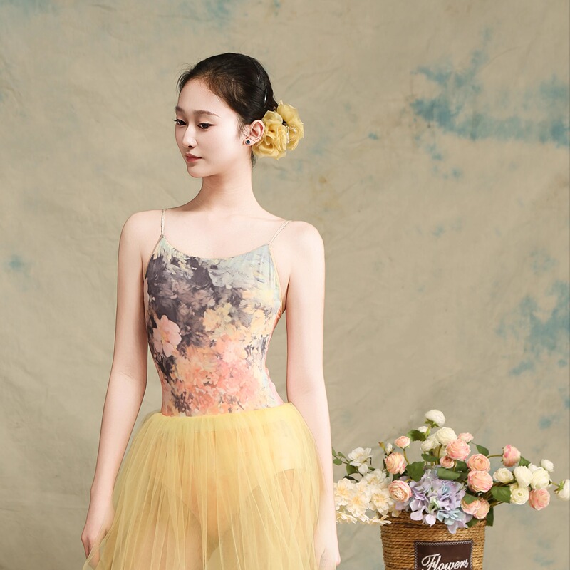 Designer Style Adult and Children's Korean-Style Ballet Yoga Jumpsuit for Figure Skating, Pilates, and Fitness