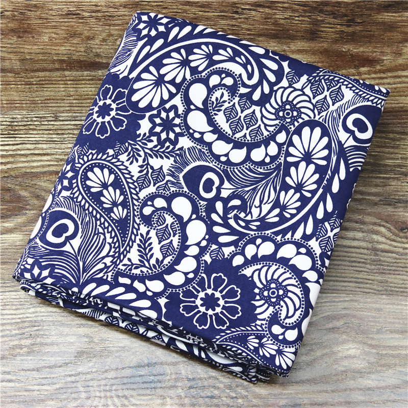 2,4 vải cotton rộng Trung Quốc phong cách dân gian cổ điển màu xanh và trắng sứ vải màu xanh vải khăn trải bàn rèm vải đặc biệt - Vải vải tự làm vải đũi thô