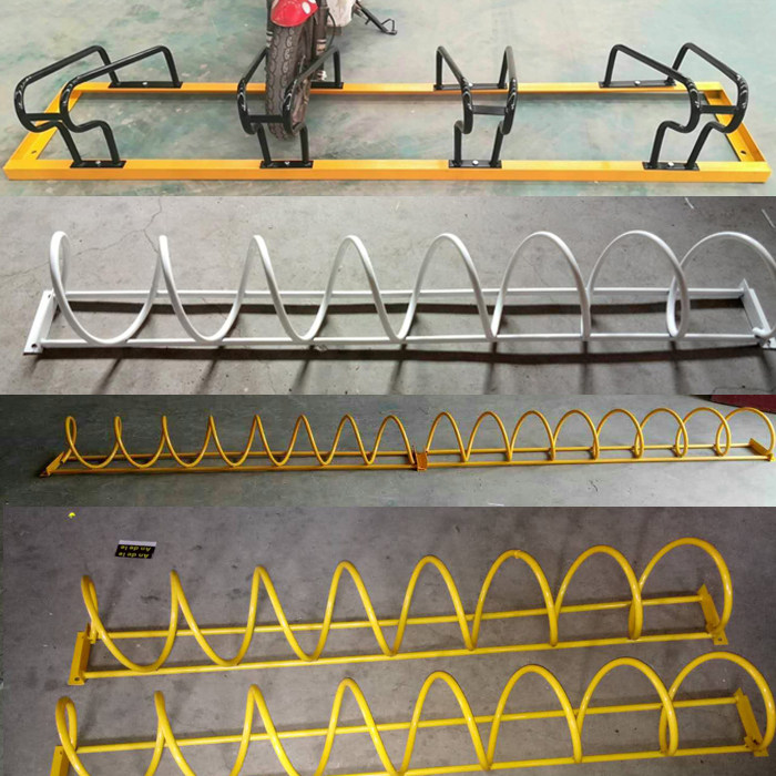 Spiral cage bicycle parking rack public bicycle parking rack traffic steel pipe parking rack equipment customized