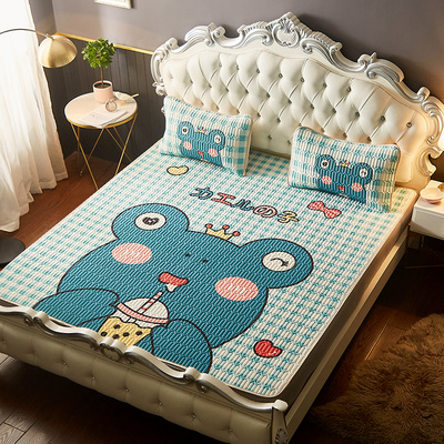 乳胶凉席冰丝席三件套可水洗可折叠学生单人床宿舍单席子冬夏两用