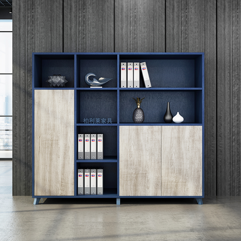 Office document cabinet Simple modern file cabinet Bookcase background cabinet Storage cabinet Display cabinet Wooden