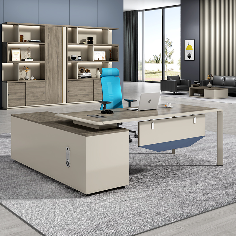 Berlilai's office general manager desk boss big bandae supervisor new Chinese table and chair combined single suit