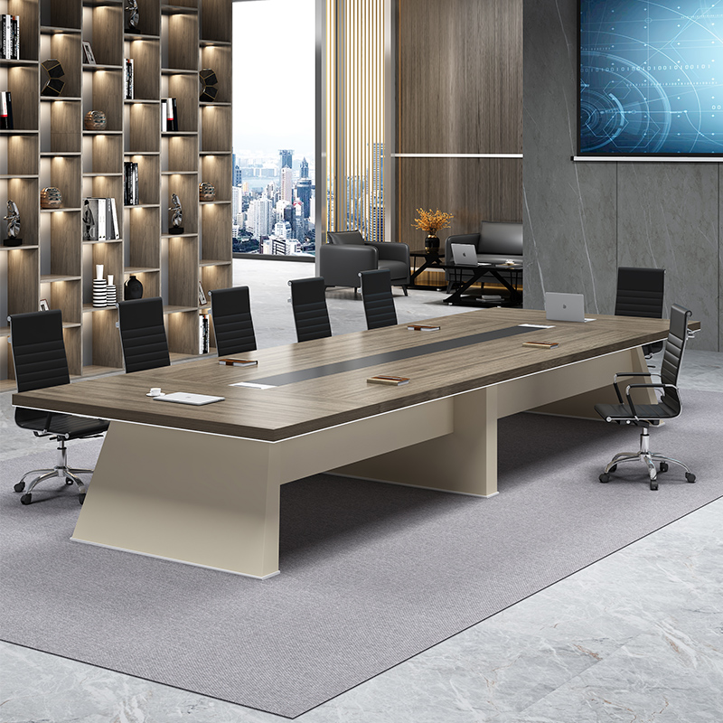 Conference Table Custom Large Meeting Room Long Table Brief Modern Strip Desk Business Reception Negotiation Bench