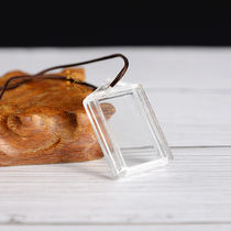 Transparent large detachable Gawukong box pendant containing a strict mantra scripture can be opened to the thing pendant