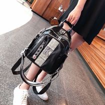 ins tide backpack net red 2022 new fashion Korean version of the versatile cowhide leather small backpack womens cross-body bag