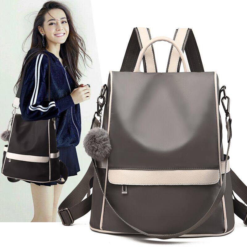 Western style backpack women's small bag 2022 new Korean fashion trend all-match large-capacity school bag Oxford cloth backpack