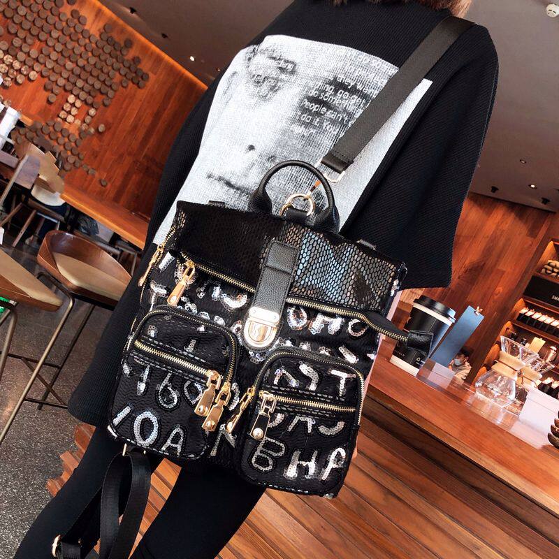 Foreign Pie double shoulder bag 2022 new trends Fashion Korean version 100 Shoulder Bag Women's Inclined Cross Buns Dual Purpose Travel Multifunction
