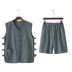Phong cách Trung Quốc Tang nam vest vest mồ hôi Ma Hao cotton mùa hè và vải lanh áo sơ mi cũ áo vest Trung Quốc phong cách quốc gia nút gió - Áo vest cotton vest nam trung niên Áo vest cotton