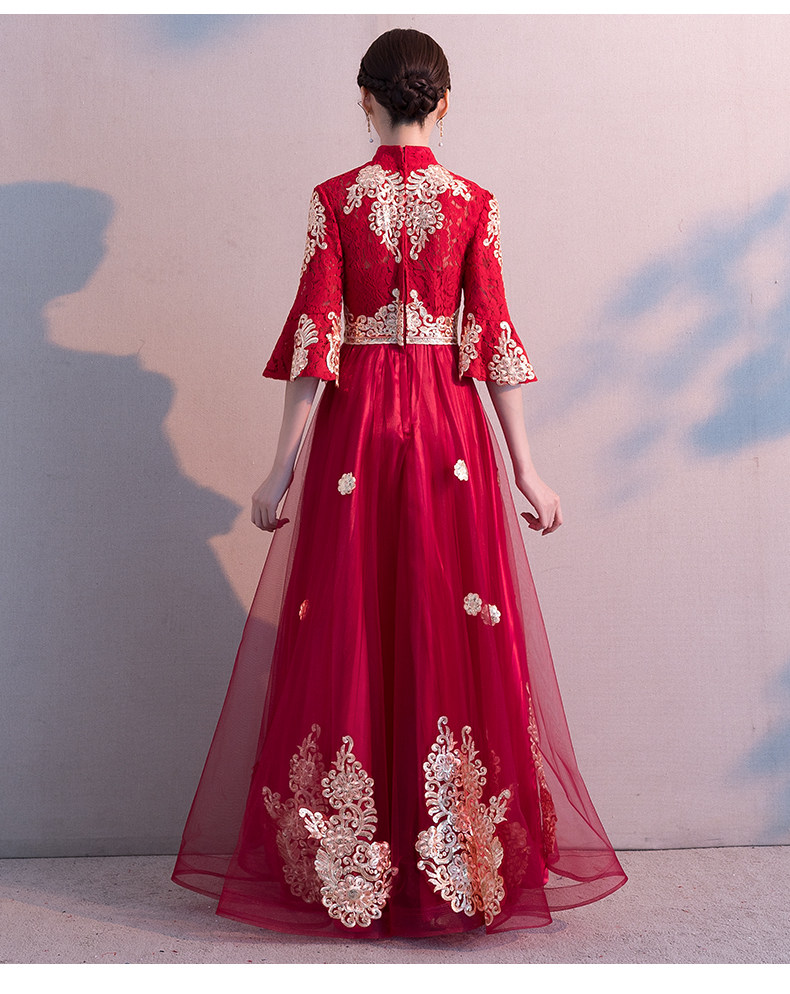 Robe de soirée      manchon de cloche - Ref 3210053 Image 24