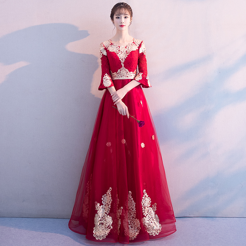 Robe de soirée      manchon de cloche - Ref 3212134 Image 1