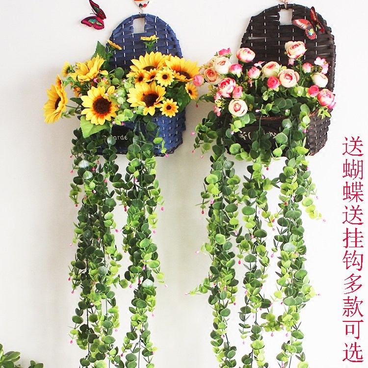 Wall Wall-mounted Adornment Wall-mounted Flower Basket Flower-flower Shelf Creative home Living room Bedroom pendant wall Gold Ge Ge