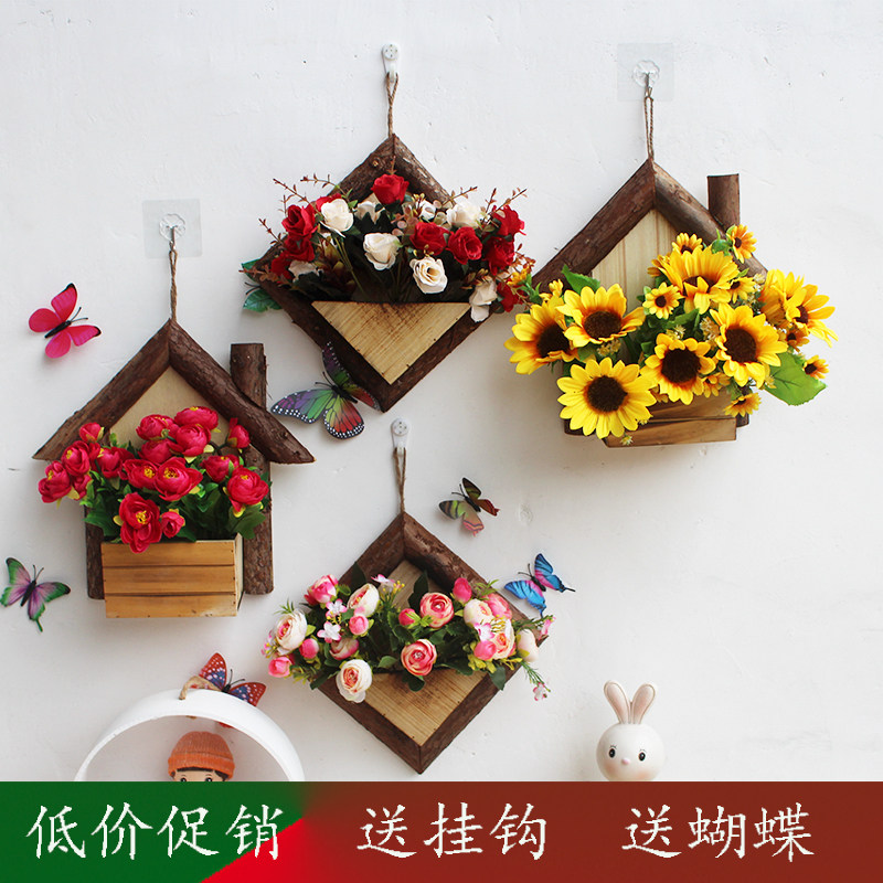 Wall decoration hanging wall hanging flower pot creative simple wall decoration green plant living room indoor dining room room hanging decoration